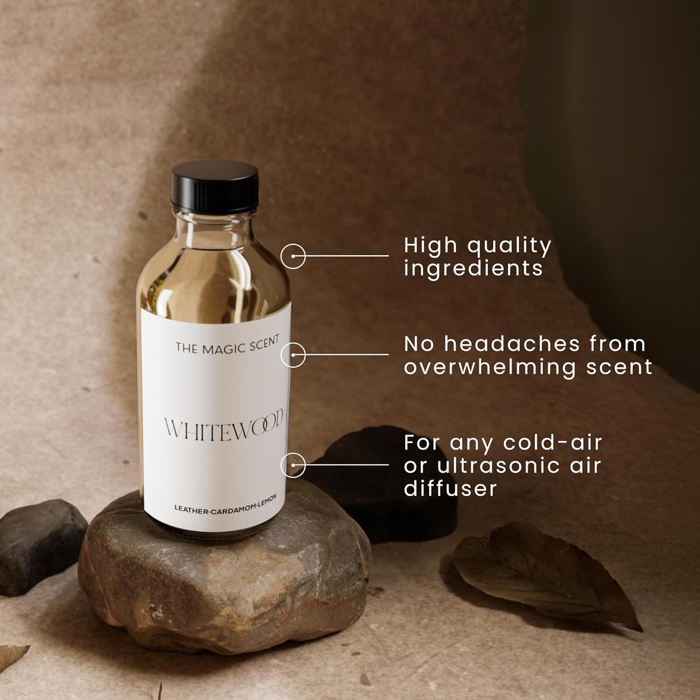 Whitewood Oils for Diffuser - HVAC, Cold-Air, & Ultrasonic Diffuser Oil Inspired by the 1 Hotel, Miami Beach - Essential Oils for Diffusers Aromatherapy (500 Ml)