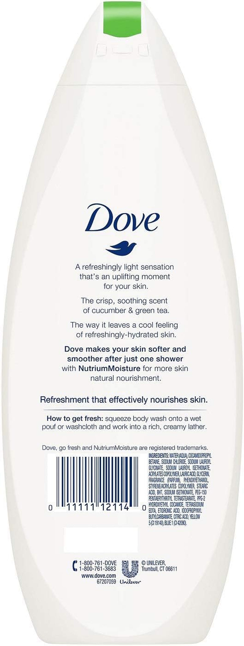 Body Wash 11 Ounce Go Fresh Cucumber & Green Tea, 11 Fl Oz (Pack of 2)