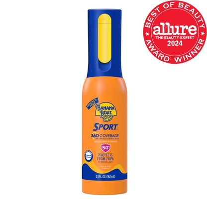 Sport 360 Coverage Sunscreen Spray SPF 50, Non-Aerosol, 360° Coverage, 5.5Oz Refillable Mist Bottle, Spray Sunscreen SPF 50