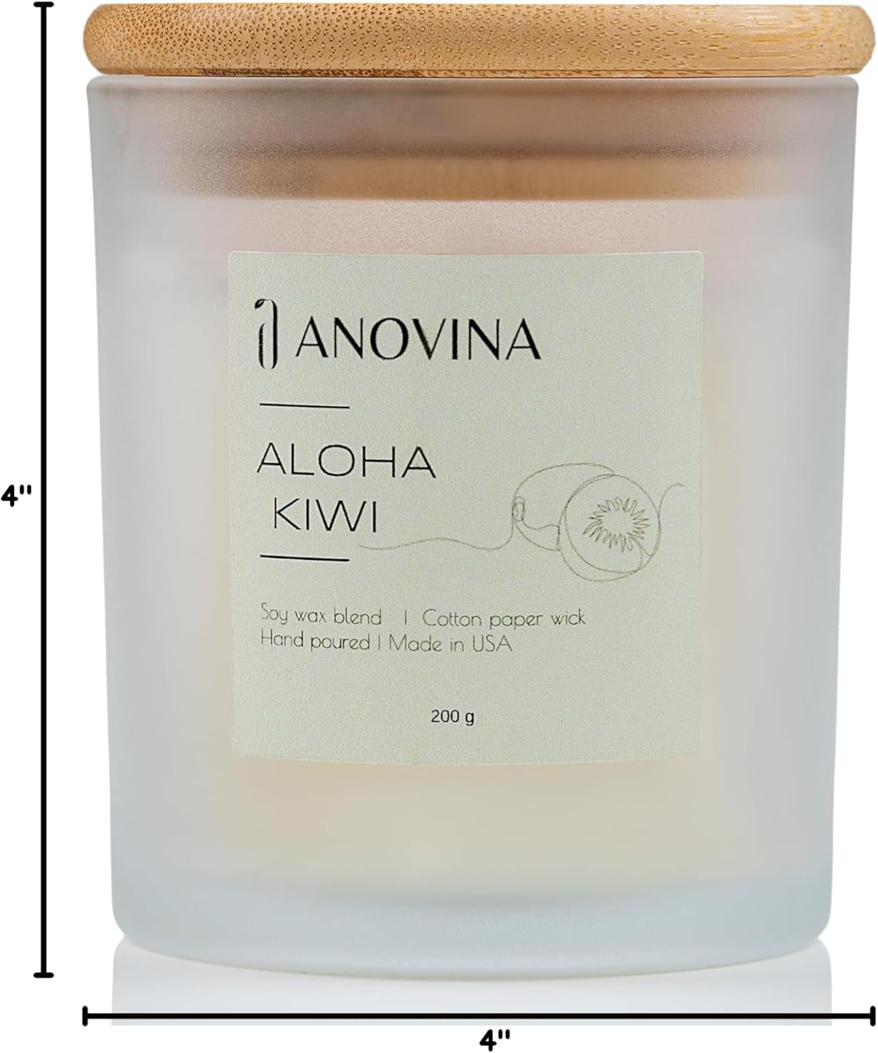 Hand-Poured in USA,  Aloha Kiwi Scented Candles for Women – Premium Soy Wax Blend with Tropical Kiwi & Fruit Fragrance. a Perfect Valentine'S Gift for a Serene Retreat!