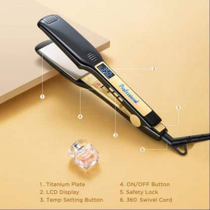 Professional Ceramic Flat Iron Hair Straightener, 1 Count Hair Straightening Iron, Winter Hair Styling Tool for Women & Men, New Year Gift, Christmas Gift, Stocking Fillers