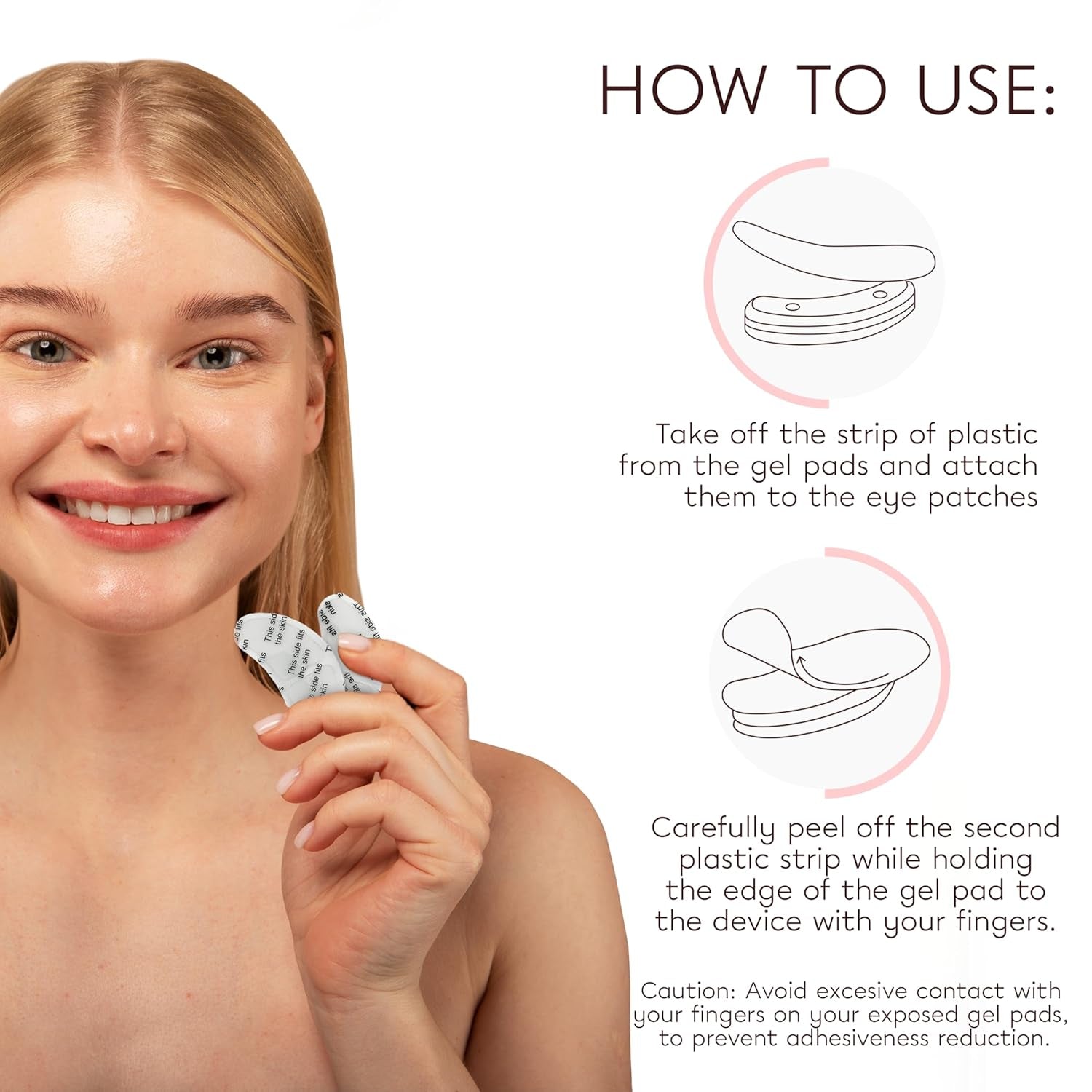 Red Light Therapy for Eyes - Reusable under Eye Patches - under Eye Red Light Therapy - Rechargeable Eye Mask - Eye Pods Light for under Eye Bags (50 Pairs of Stickers)