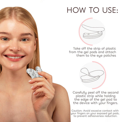 Red Light Therapy for Eyes - Reusable under Eye Patches - under Eye Red Light Therapy - Rechargeable Eye Mask - Eye Pods Light for under Eye Bags (50 Pairs of Stickers)