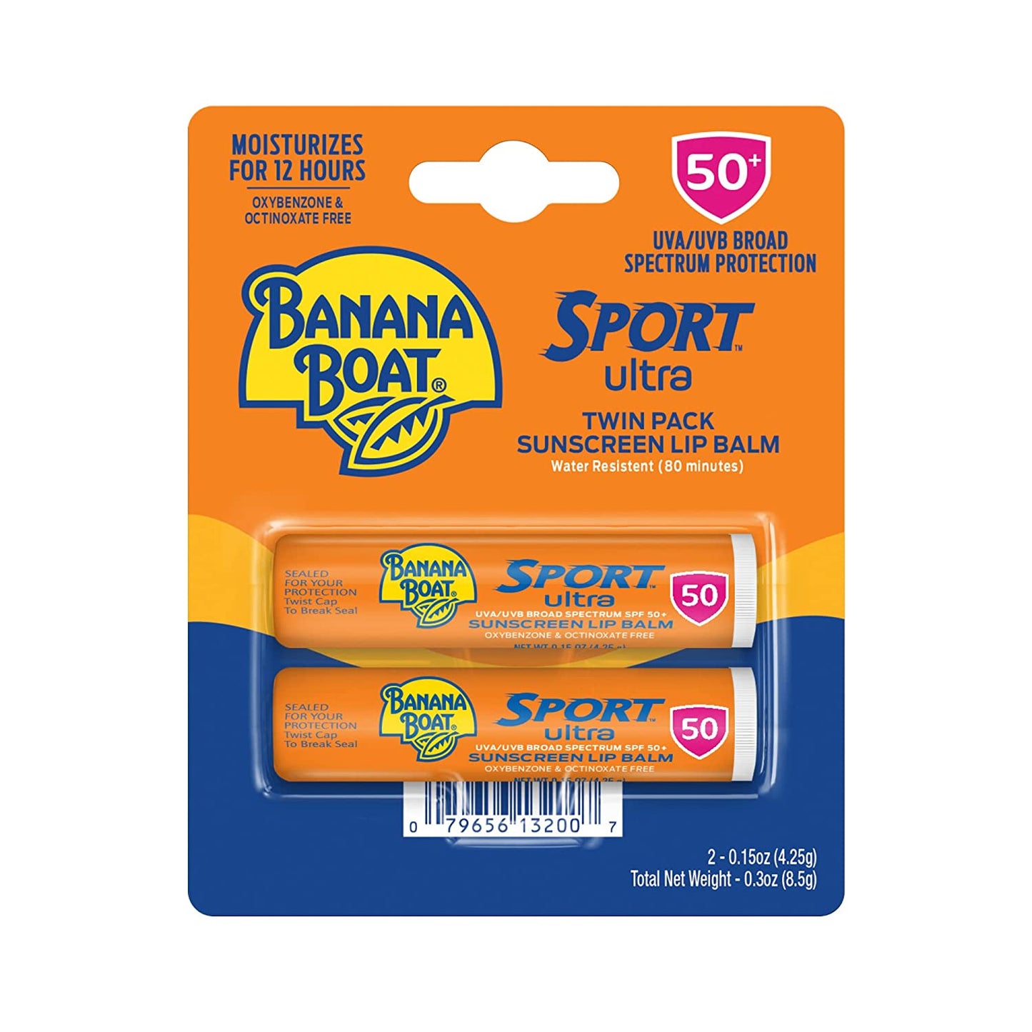 Everyday Active Lotion Sunscreen SPF 50, 8Oz & Banana Boat Sport Ultra SPF 50 Lip Sunscreen Twin Pack | SPF Lip Balm Pack, Banana Boat Lip Balm SPF 50, Oxybenzone Free