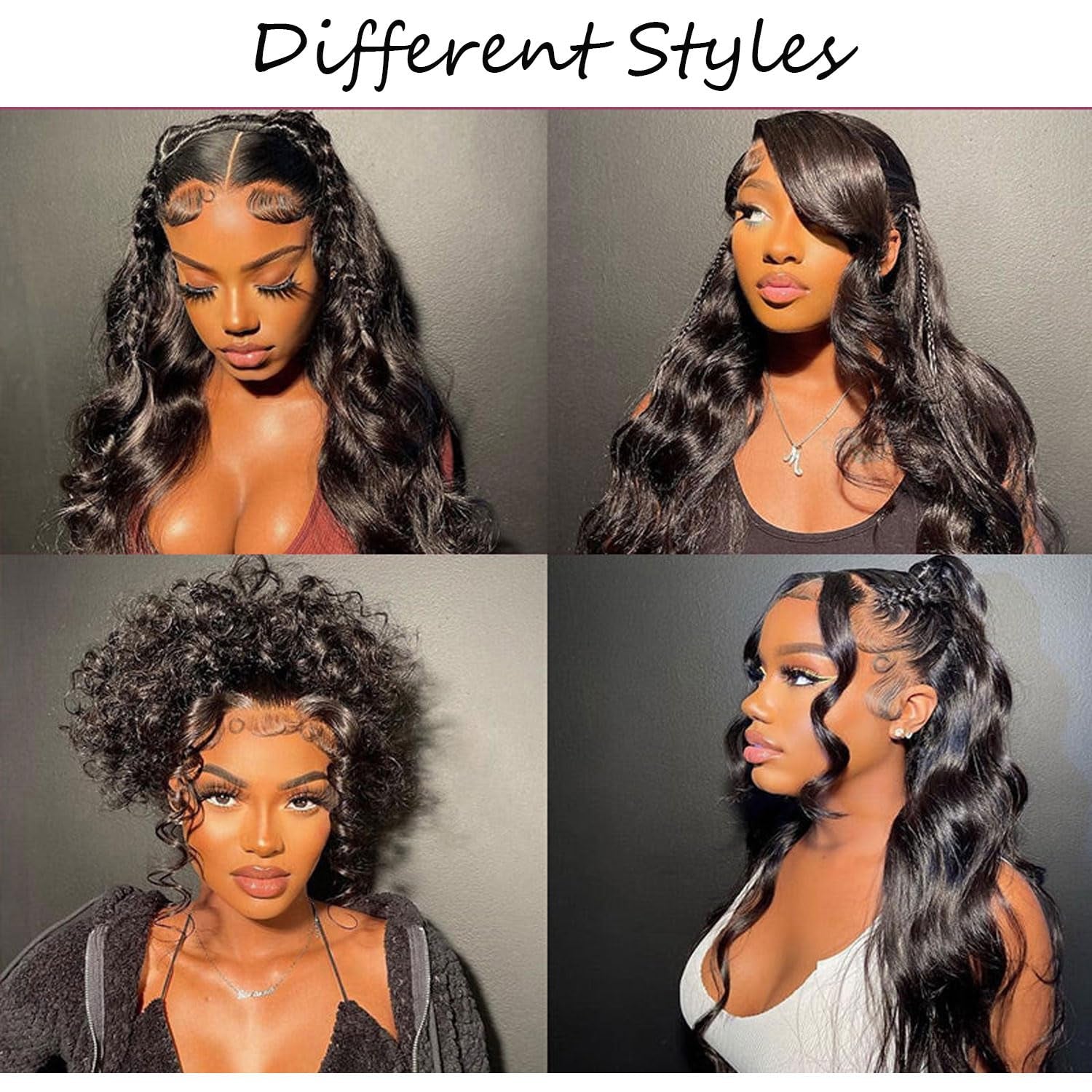 12A Bundles Human Hair Body Wave 24 24 26 26 Inch Human Hair Bundles 100% Unprocessed Brazilian Virgin Hair Body Wave Bundles Human Hair 4 Bundles Human Hair Extensions Real Human Hair Natural Black