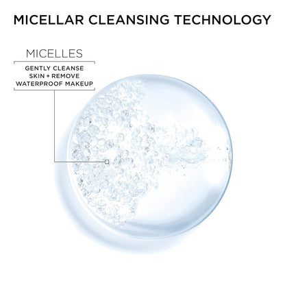 Micellar Cleansing Water, for All Skin Types, 13.5 Fl Oz + Micellar Cleansing Water, for Waterproof Makeup, 3.4 Fl Oz